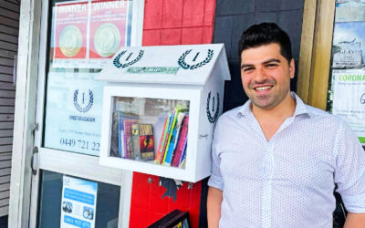 ‘Give, take and share’: Harry Mavrolefteros’ Street Libraries overflow with free school books – Greek Herald