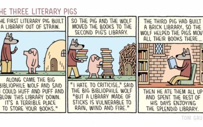 The three literary pigs and the bibliophile wolf