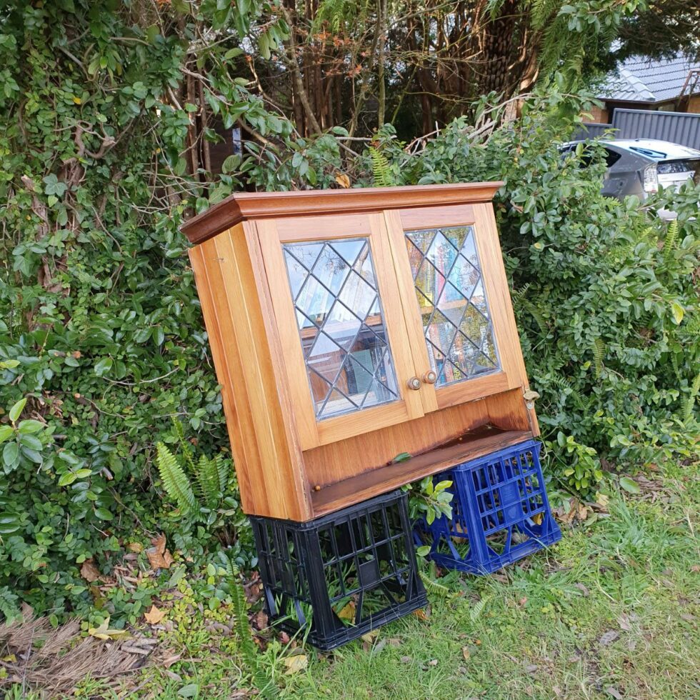 Library cabinet with glass