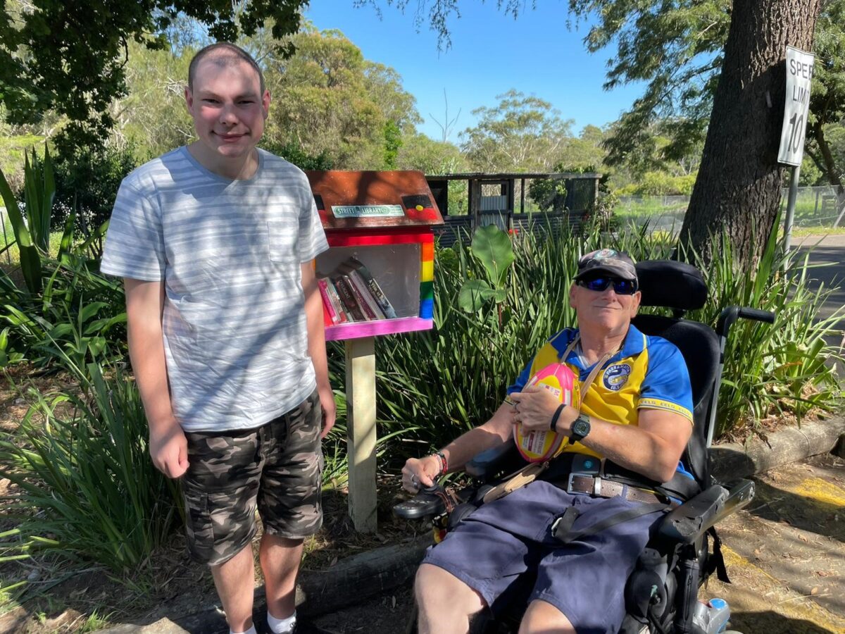 Zac and Kevin of Warrah pictured with their Street Library