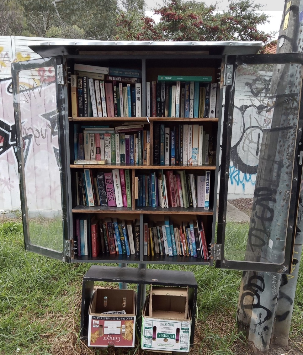 A Street Library created out of book shelves in Northcote, VIC.