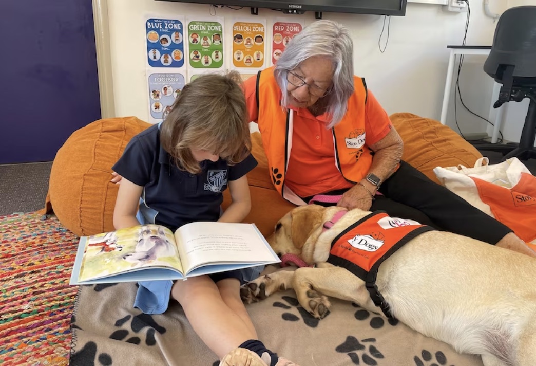 Dogs can be a calming influence on those learning to read